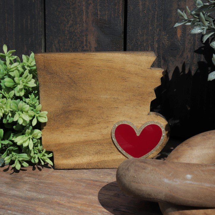 6 Inch Arkansas Heart Shape