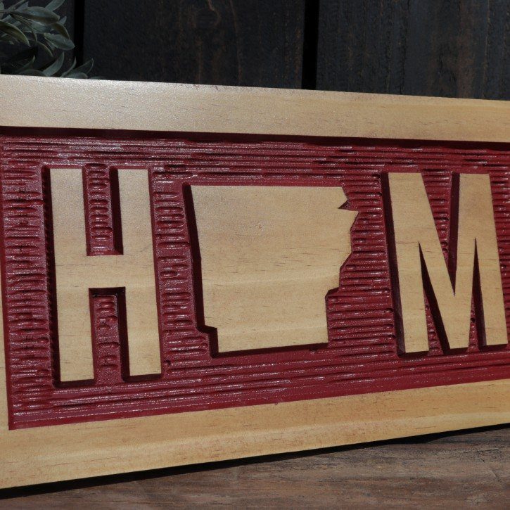 Arkansas Home Textured Sign