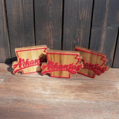 6 Inch Arkansas State with Cursive Arkansas thumbnail 2
