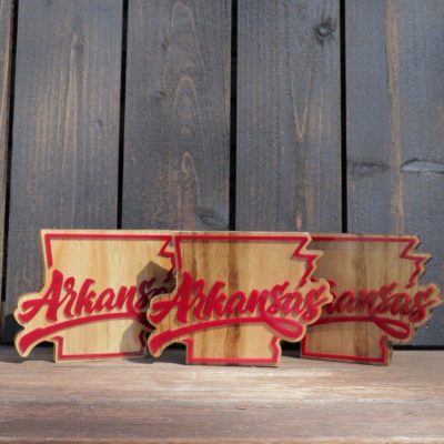 6 Inch Arkansas State with Cursive Arkansas thumbnail 4