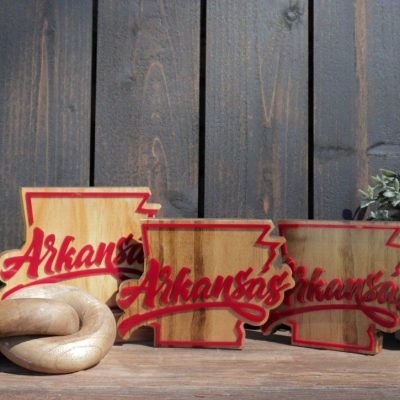 6 Inch Arkansas State with Cursive Arkansas thumbnail 6