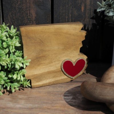 6 Inch Arkansas Heart Shape thumbnail 2