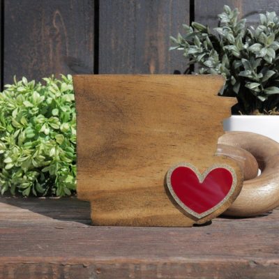 6 Inch Arkansas Heart Shape thumbnail 4